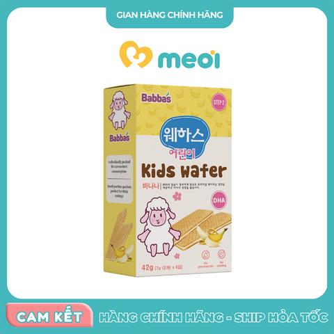  Bánh xốp Babba's vị chuối 42g 8M+ 