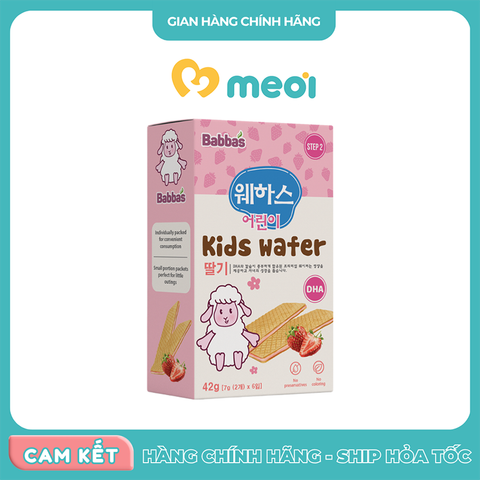  Bánh xốp Babba's vị dâu 42g 8M+ 