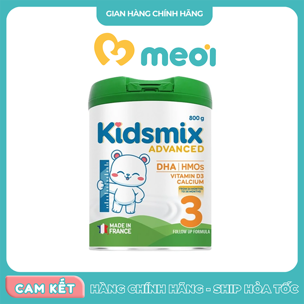 Sữa bột Kidsmix Advanced số 3 800g 24-36M