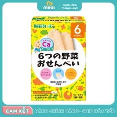 Bánh gạo ăn dặm Beanstalk 6 loại rau củ 20g 6M+