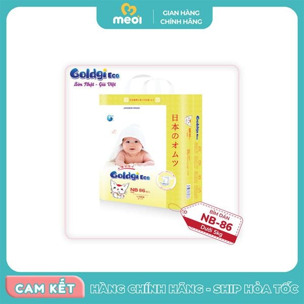  Bỉm dán Goldgi Eco - Size NB-L 