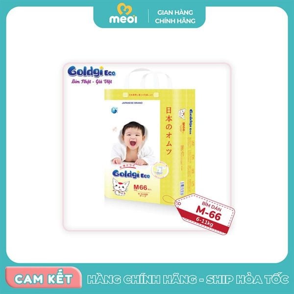  Bỉm dán Goldgi Eco - Size NB-L 