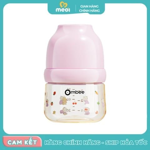  Bình sữa Ombee PPSU Anti-colic phiên bản Angel 90ml 