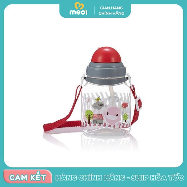  Bình uống nước ống hút xanh/hồng Ku-Ku 