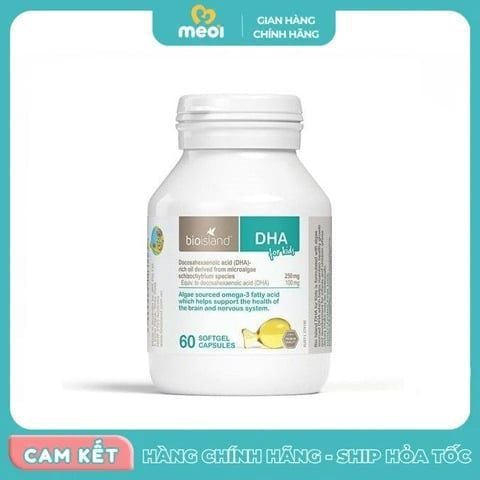 Bio Island DHA bổ sung DHA cho bé từ 7 tháng tuổi (60 viên)