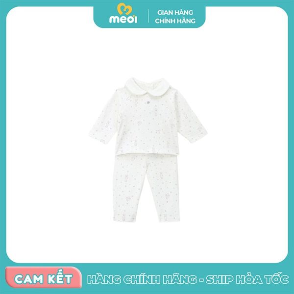  Bộ DTCS cổ sen Nous pettit họa tiết thỏ sao trắng 