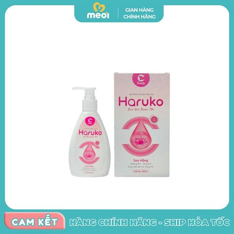  Gel tắm & vệ sinh phụ nữ Haruko sen hồng 150ml 