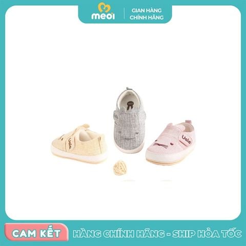  Giày tập đi Uala Rogo 5598 mèo hồng/ghi/be 
