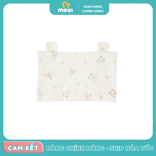  Gối mây Piumie waffle cotton họa tiết gấu 