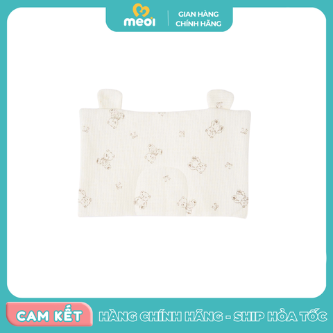 Gối mây Piumie waffle cotton họa tiết gấu