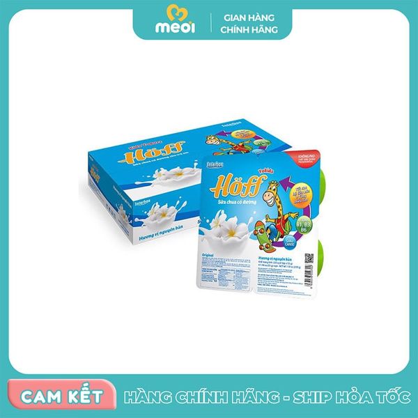  Sữa chua Hoff vị nguyên bản vỉ 4 hộp 