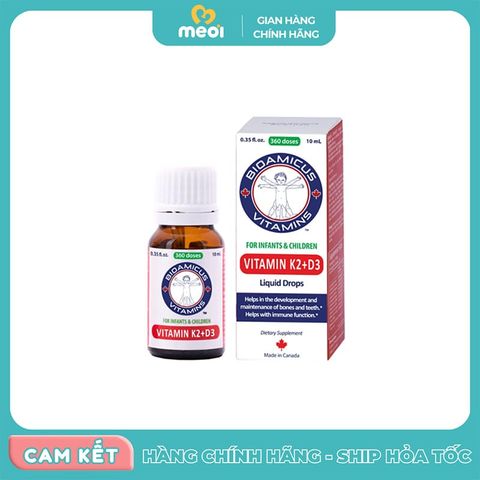  Bổ sung vitamin D3 K2 Bioamicus (10ml) 