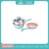 Bộ nồi chảo đá hình hoa cao cấp kèm xửng hấp