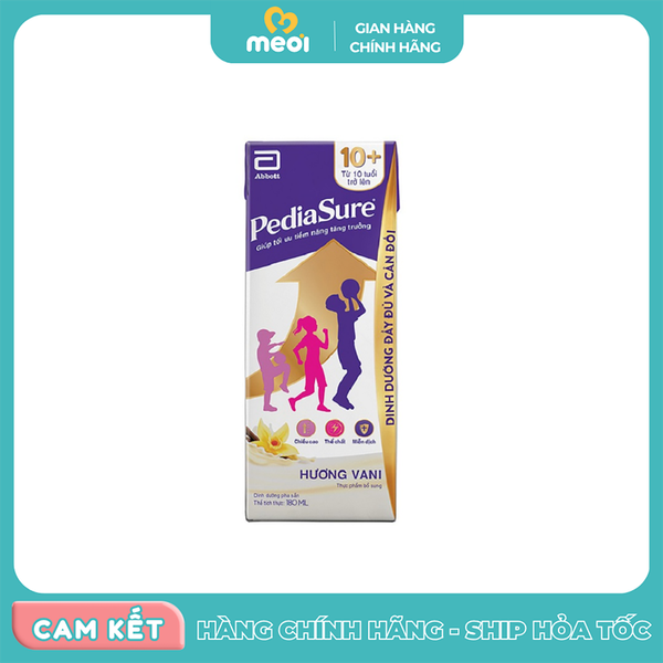  Sữa nước Pediasure pha sẵn hương vani 180ml vỉ 4 