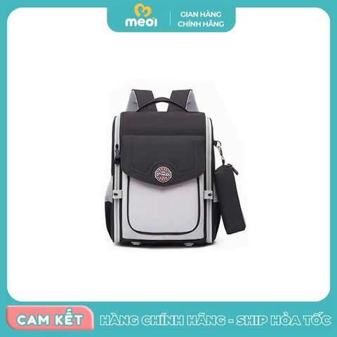  Ba lô TH chống gù kèm hộp bút Dtynkids ghi đen 