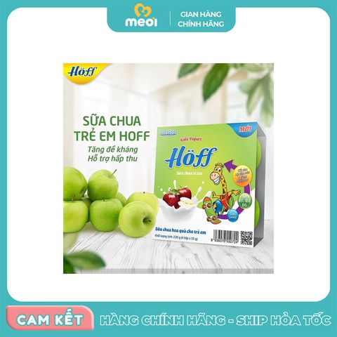  Sữa chua Hoff vị táo vỉ 4 hộp 