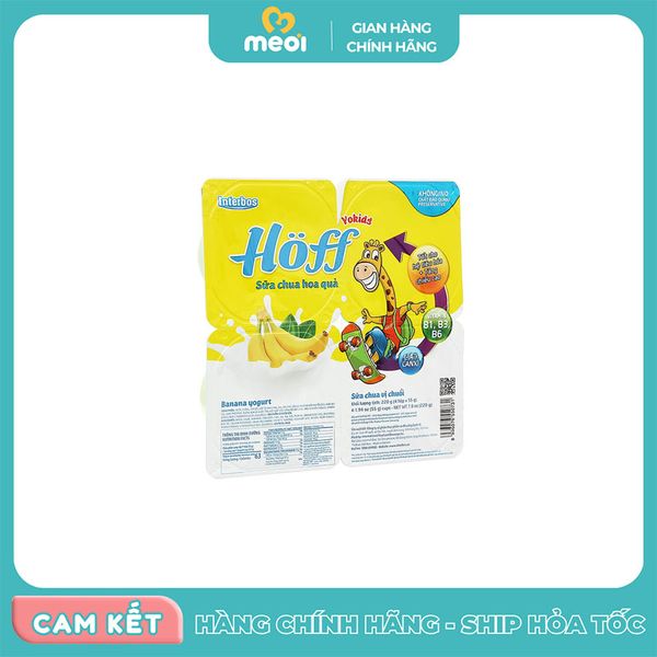  Sữa chua Hoff vị chuối vỉ 4 hộp 