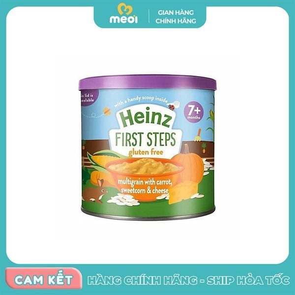  Bột Heinz ngũ cốc, carot, phô mai, bắp ngọt 200g 7m 