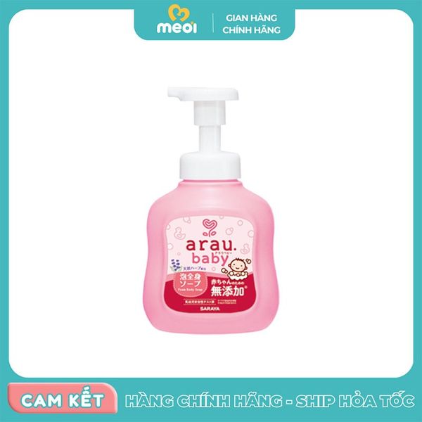  Bọt tắm gội thảo mộc Arau dạng chai 450ml 