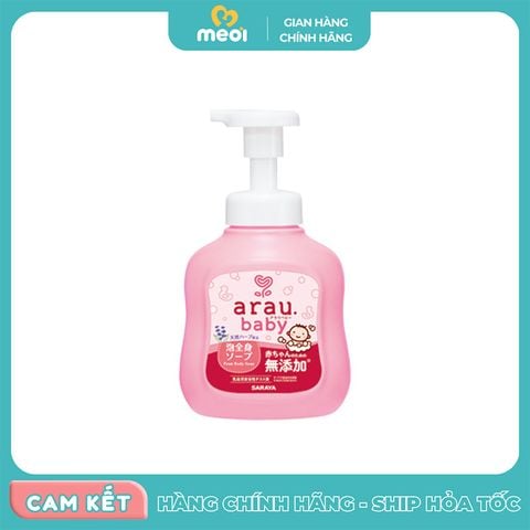 Bọt tắm gội thảo mộc Arau dạng chai 450ml
