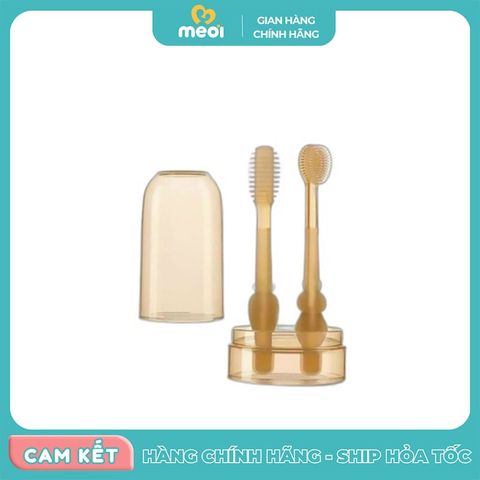  Bộ bàn chải, rơ lưỡi silicon kèm cốc GB baby 