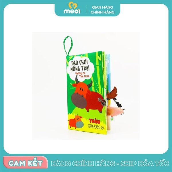 Sách vải đoán đuôi Dạo chơi nông trại Pipo