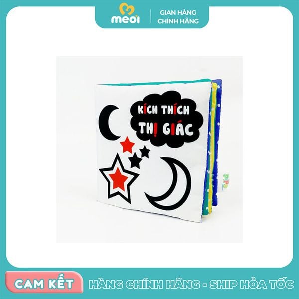 Sách vải 12x12cm Kích thích thị giác Pipo