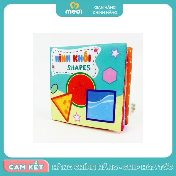 Sách vải 12x12cm Hình khối Pipo