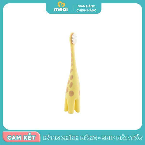  Bàn chải đánh răng hình con hươu 0-3 tuổi màu vàng Dr Brown's 