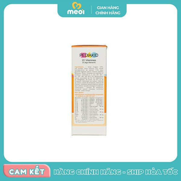  Siro Vitamin tổng hợp Pediakid 22 vitamins 125ml 