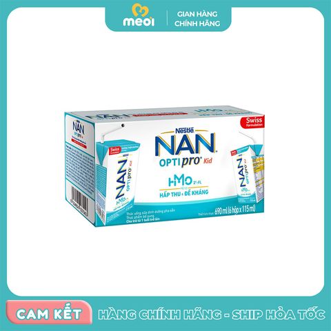  Sữa bột pha sẵn Nan 115ml (vỉ 6 hộp) có thẻ cào 