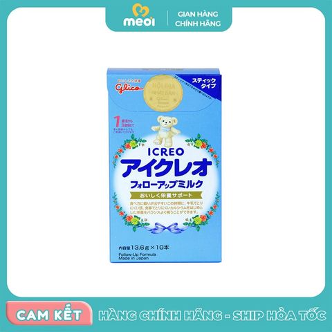  Glico Icreo Follow Up Milk số 1 hộp giấy 10 gói 1 - 3Y 