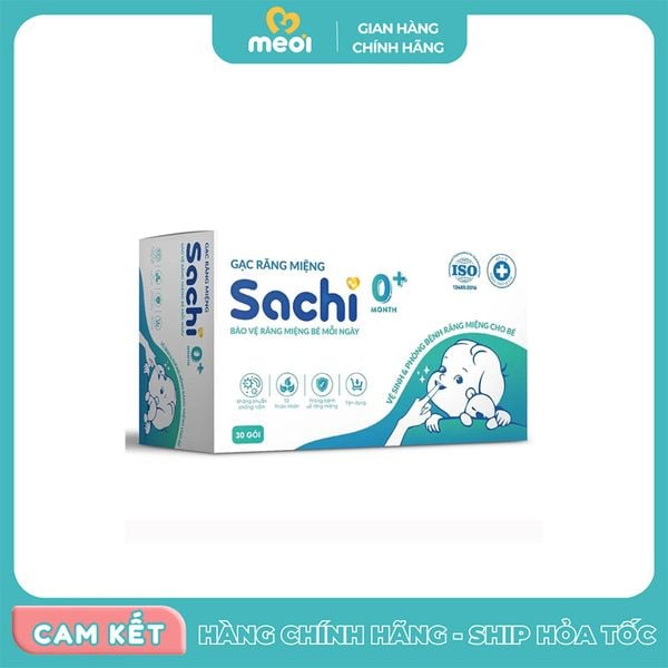  Gạc răng miệng Sachi 0+ rơ lưỡi cho bé từ sơ sinh 