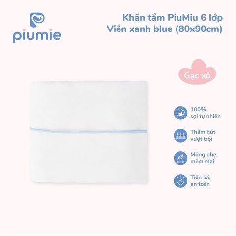  Khăn tắm Piumie gạc xô cotton 6 lớp 