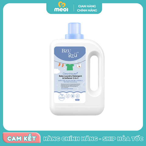 Nước giặt xả cho bé Bzu Bzu CleanHaven 2in1 3L