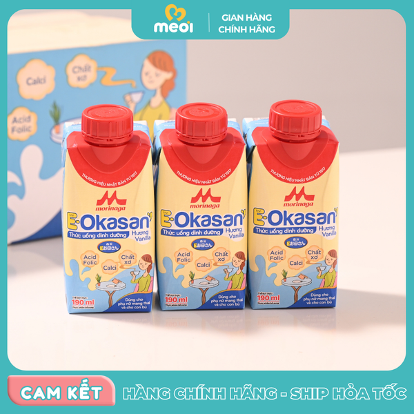  Sữa bầu Morinaga E-Okasan vị vani 190ml 