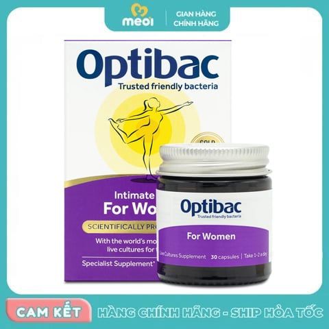  Men Vi Sinh Phụ Khoa Optibac Tím 30 Viên 