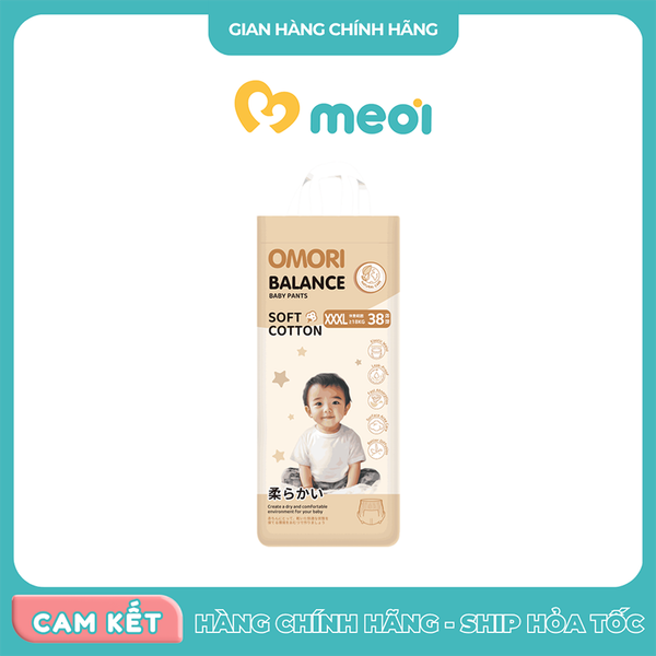 Bỉm quần Omori Balance size XXXL38 (trên 18kg)