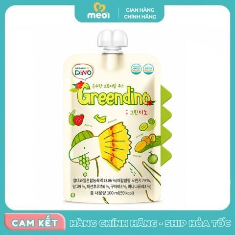  Nước Ép Kiwi Hoa Quả Nhiệt Đới Green Dino 100ml (6M+) 