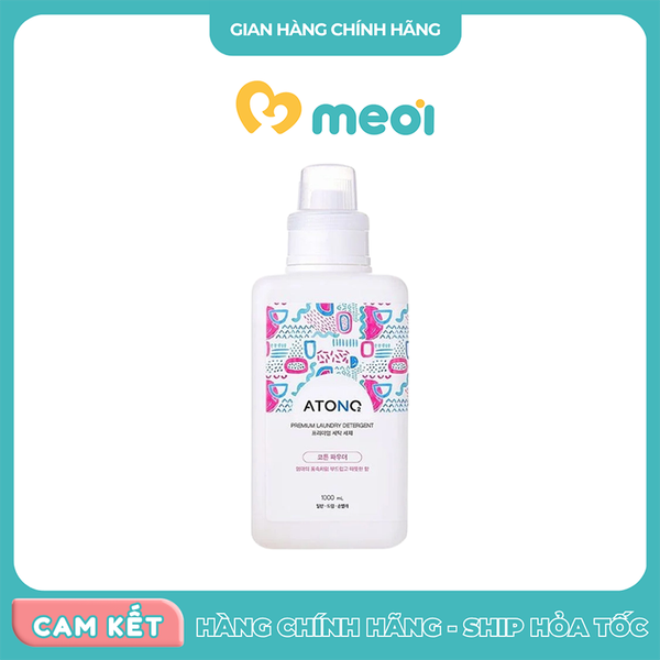Nước giặt thuần chay Atono2 hương cotton powder 1000ml 0M+