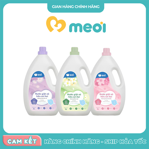  Nước giặt xả hữu cơ Aoi 3L 