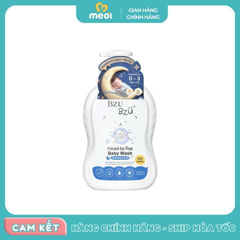 Sữa tắm gội toàn thân Bzu Bzu hương thư giãn 600ml 0-3Y