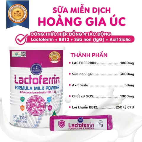  Sữa Hoàng Gia Úc Lactoferrin Formula Milk Powder - Hỗ trợ tăng cường miễn dịch 