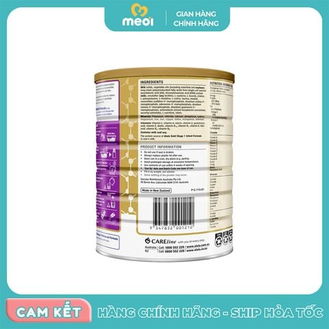  Sữa Alula Gold Úc số 1 900g (0-6M) 