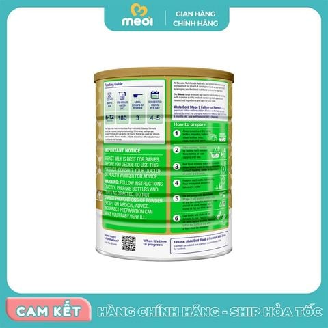 Sữa Alula Gold Úc số 2 900g (6-12M)