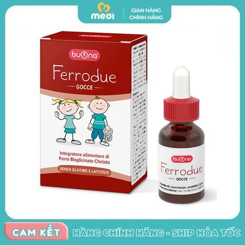Sắt hữu cơ dạng giọt Ferrodue Buona 15ml 0M+