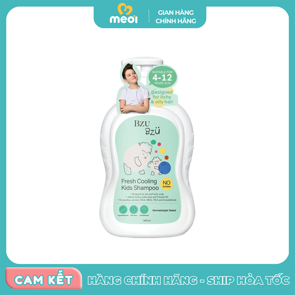  Dầu gội mát lạnh Bzu Bzu 600ml 4Y+ 