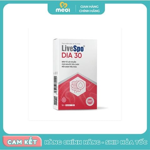  Lợi khuẩn LiveSpo DIA 30 giảm tiêu chảy, rối loạn tiêu hóa 10*5ml 0M+ 