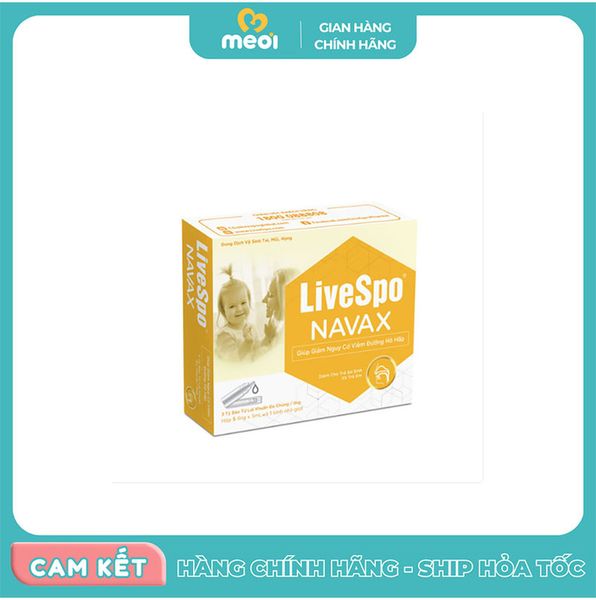 Lợi khuẩn LiveSpo Navax giảm nguy cơ viêm đường hô hấp 5*5ml 0M+ 