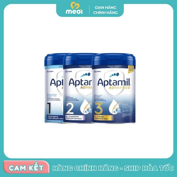  Sữa Aptamil Advanced Anh số 1, 2, 3 800g 